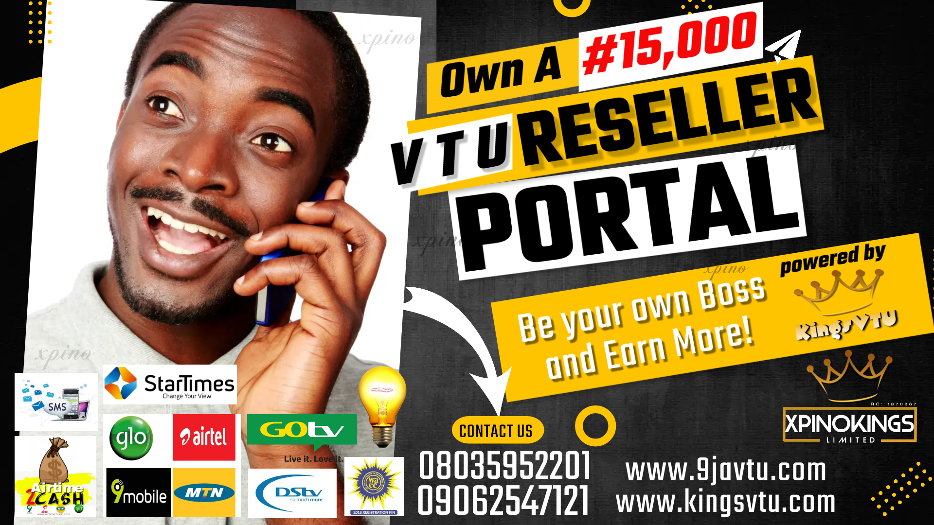 kingsvtu, xpinomoney, xpino money, VTU, Airtime, Data and Bills Payments, reseller portal, vendor, mtn, glo, airtel, 9mobile, nigeria, precious ikpoza, best data and vtu, cheap